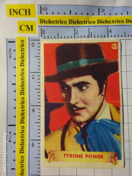 Cinema: ANTIGUO CROMO DE CINE. ARTISTAS CINEMATOGR&Aacute;FICOS ESTRELLAS FAMOSAS. 44 TYRONE POWER 92