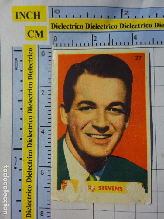 Kino: ANTIGUO CROMO DE CINE. ARTISTAS CINEMATOGR&Aacute;FICOS ESTRELLAS FAMOSAS. 27 MARK STEVENS 104