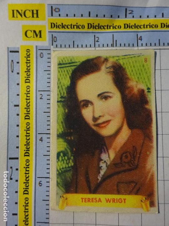 Cinema: ANTIGUO CROMO DE CINE. ARTISTAS CINEMATOGR&Aacute;FICOS ESTRELLAS FAMOSAS. 8 TERESA WRIGHT 120