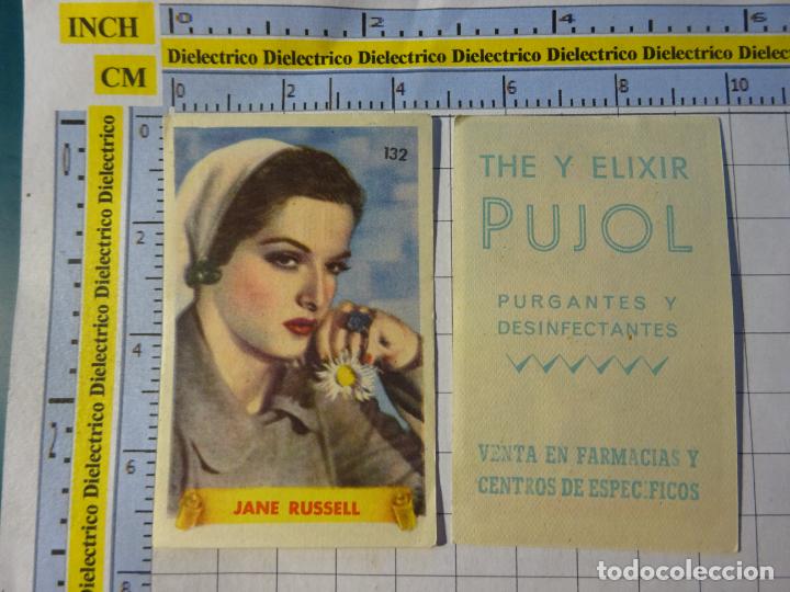 Kino: ANTIGUO CROMO DE CINE. ARTISTAS CINEMATOGR&Aacute;FICOS. THE Y ELIXIR PUJOL. 132 JANE RUSSELL. 132