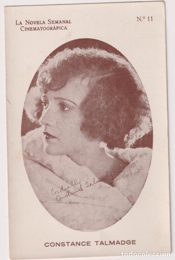 Cine: Postal (14x9) La Novela Semanal Cinematogr&aacute;fica n&ordm; 11. Constance Talmadge