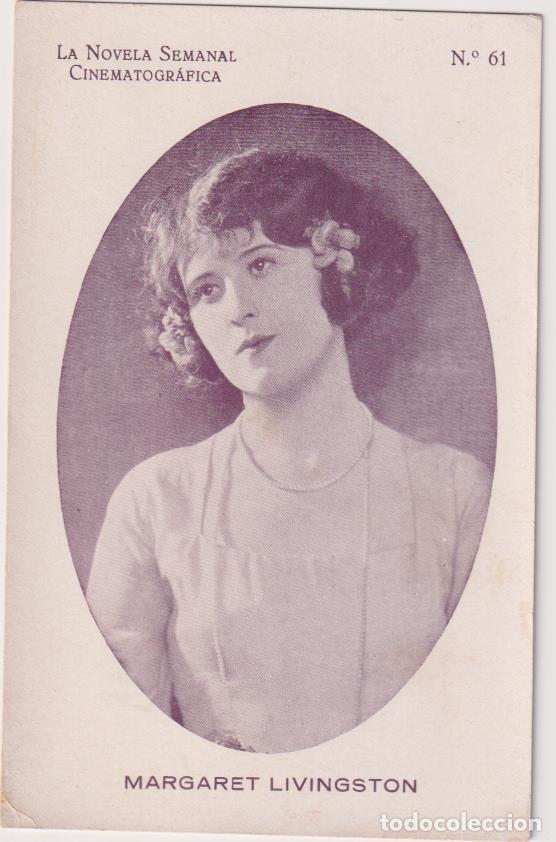 Cine: Postal (14x9) La Novela Femenina Cinematogr&aacute;fica n&ordm; 61. Margaret Livingston