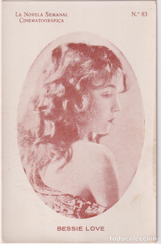 Cine: Postal (14x9) La Novela Femenina Cinematogr&aacute;fica n&ordm; 83. Bessie Love