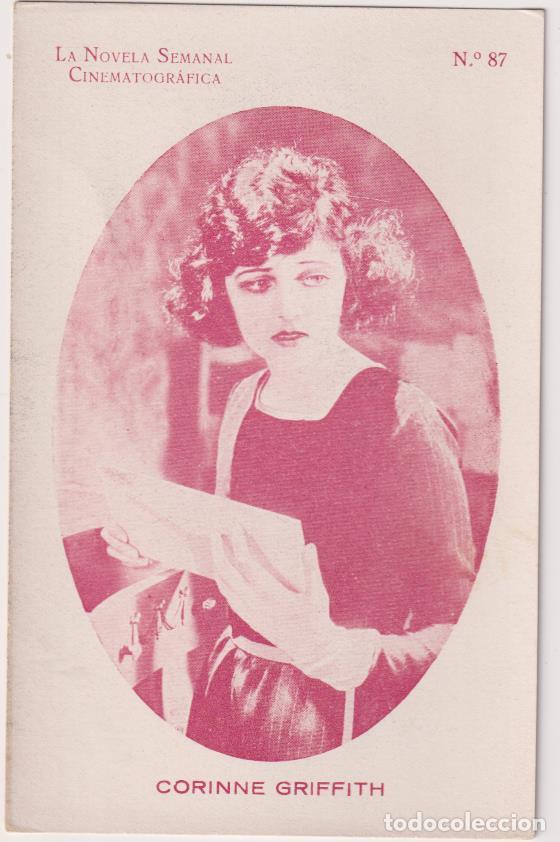 Cine: Postal (14x9) La Novela Femenina Cinematogr&aacute;fica n&ordm; 87. Corinne Griffith
