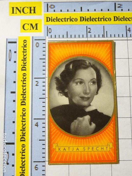 Cin&eacute;ma: ANTIGUO CROMO CINE ESTRELLAS CIGARROS GREILING BUNTE FILMBILDER ALEMANIA. 408 KATJA SPECHT