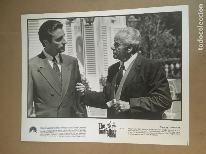Cine: el padrino 3 III the godfather andy garcia eli wallach coppola foto original estreno