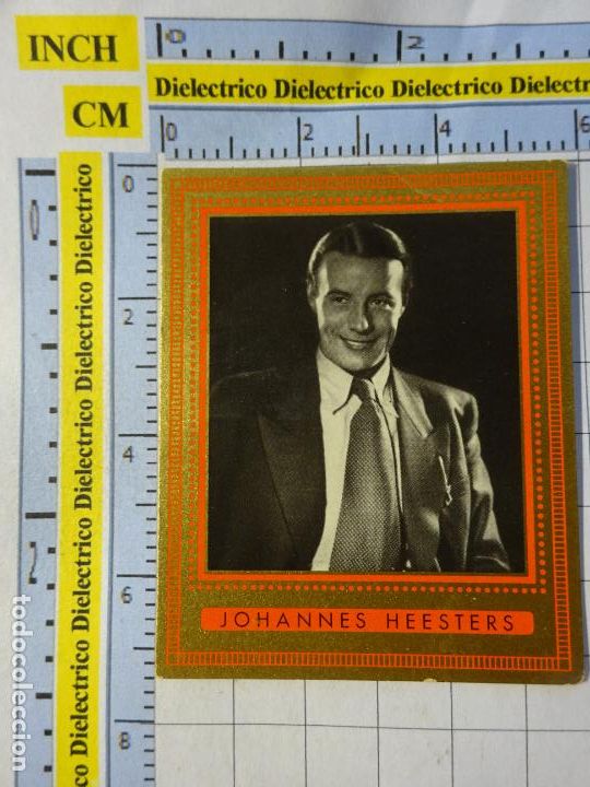 Kino: CROMO FOTOCROMO CINE ACTRIZ ACTOR. CIGARROS SCHWARZ WEISS BUNTE FILMBILDER 455 JOHANNES HEESTERS 7