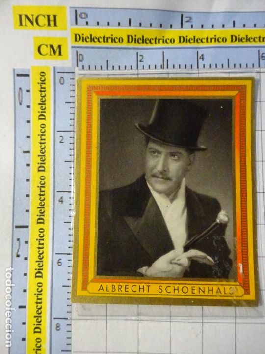 Cine: CROMO FOTOCROMO CINE ACTRIZ ACTOR. CIGARROS SCHWARZ WEISS BUNTE FILMBILDER 465 ALBRECHT SCHOENHALS 9