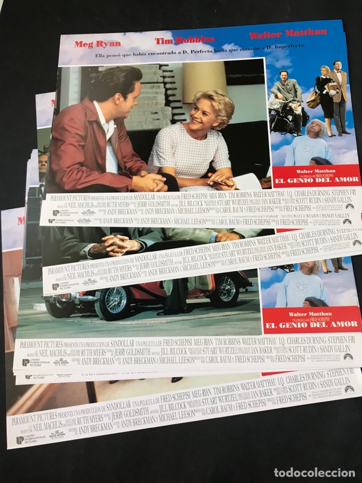 Kino: EL GENIO DEL AMOR - MEG RYAN, TIM ROBBINS, WALTER MATTHAU - SET COMPLETO 12 FOTOCROMOS