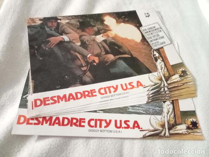 Cinema: LOTE DE 8 AFICHES / FOTOCROMOS DE LA PEL&Iacute;CULA DESMADRE CITY USA. 30 X 24CM. VER FOTOS