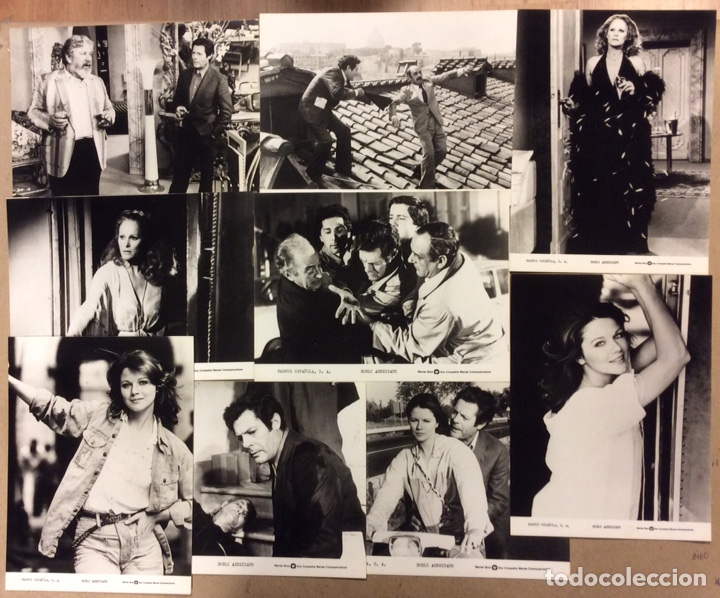 Cine: DOBLE ASESINATO (1977 URSULA ANDRESS, MARCELLO MASTROIANNI,..). LOTE DE 9 FOTOGRAF&Iacute;AS