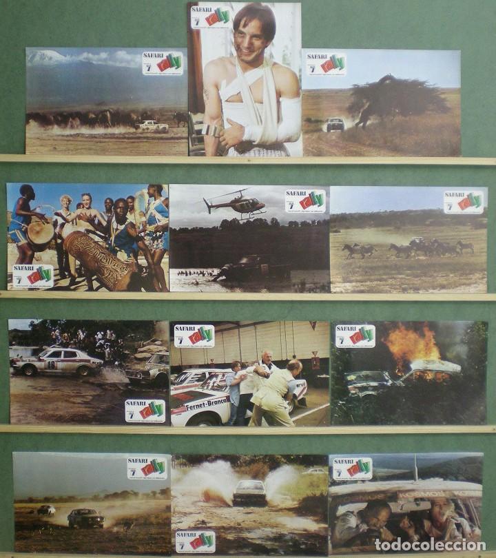 Cine: RO42D SAFARI RALLY JOE D'ALLESANDRO AUTOMOVILISMO SET COMPLETO 12 FOTOCROMOS ORIGINAL ESTRENO