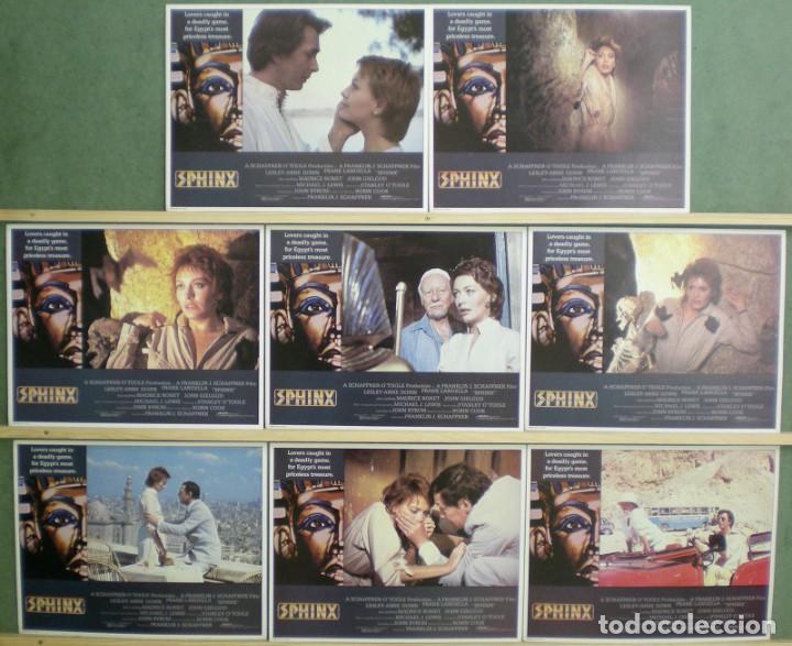 Kino: RU23D LA ESFINGE LESLEY-ANNE DOWN FRANK LANGELLA TERROR SET COMPLETO 8 LOBBY CARDS ORIG AMERICANO