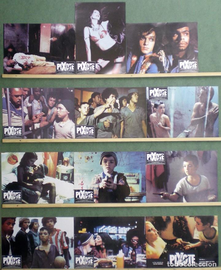 Cine: RU72D PIXOTE LA LEY DEL MAS DEBIL HECTOR BABENCO SET COMPLETO 12 FOTOCROMOS ORIGINAL ESTRENO