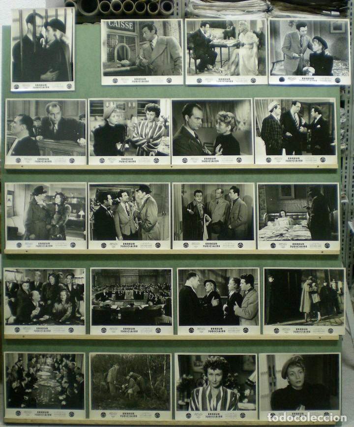 Cinema: TS28D ERROR JUDICIAL MICHELE ALFA JIMMY GAILLARD SET 20 FOTOCROMOS ORIGINAL FRANCES