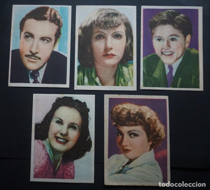 Cine: 5 fotocromos de actores-actrices, editados por productos Risler, ver fotos del reverso y comentarios