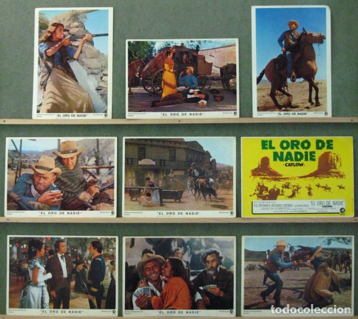 Cine: VS66D EL ORO DE NADIE Catlow YUL BRYNNER LEONARD NIMOY WESTERN SET 9 FOTOCROMOS ORIGINAL ESTRENO
