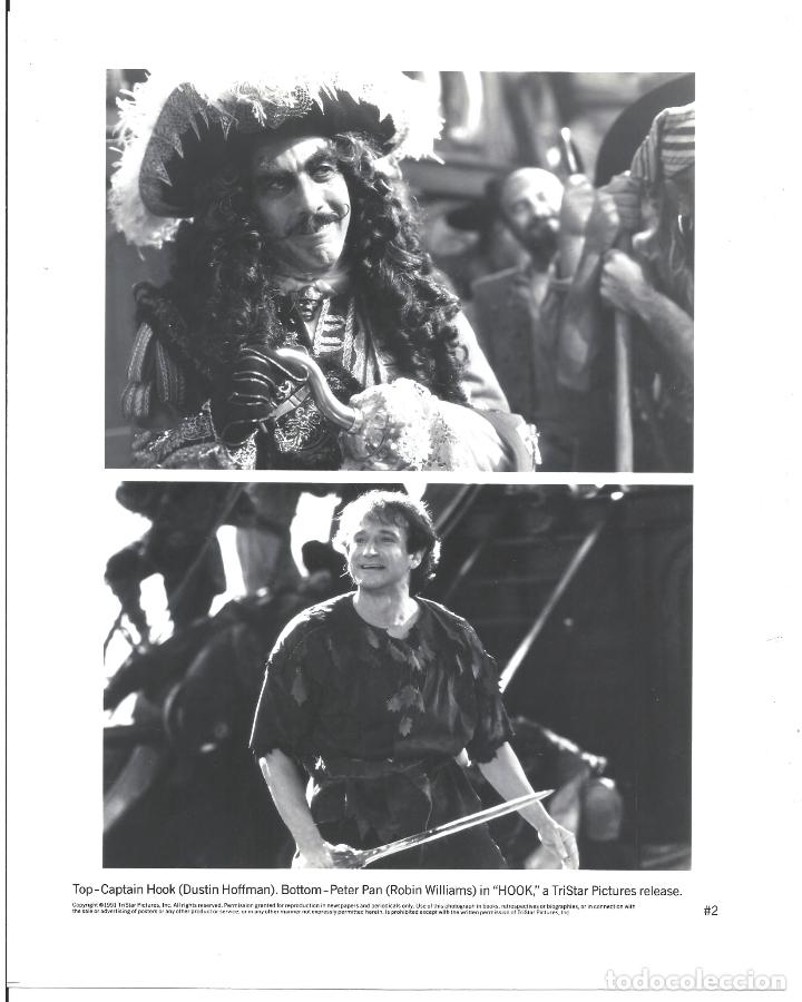 Cine: F32307 DUSTIN HOFFMAN ROBIN WILLIAMS HOOK FOTO B/N ORIGINAL AMERICANA