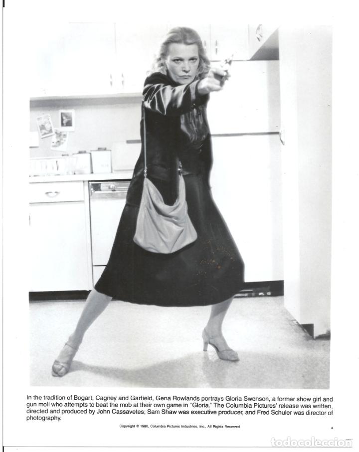 Cine: F32414 GENA ROWLAND GLORIA FOTO B/N ORIGINAL AMERICANA