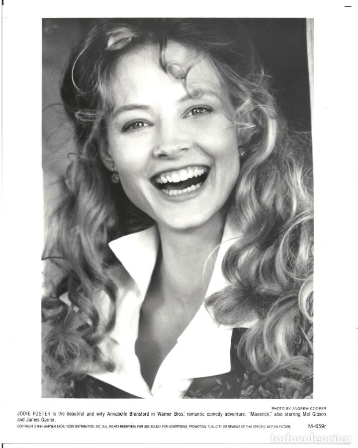 Cine: F32419 JODIE FOSTER MAVERICK FOTO B/N ORIGINAL AMERICANA FOTOGRAFO ANDREW COOPER