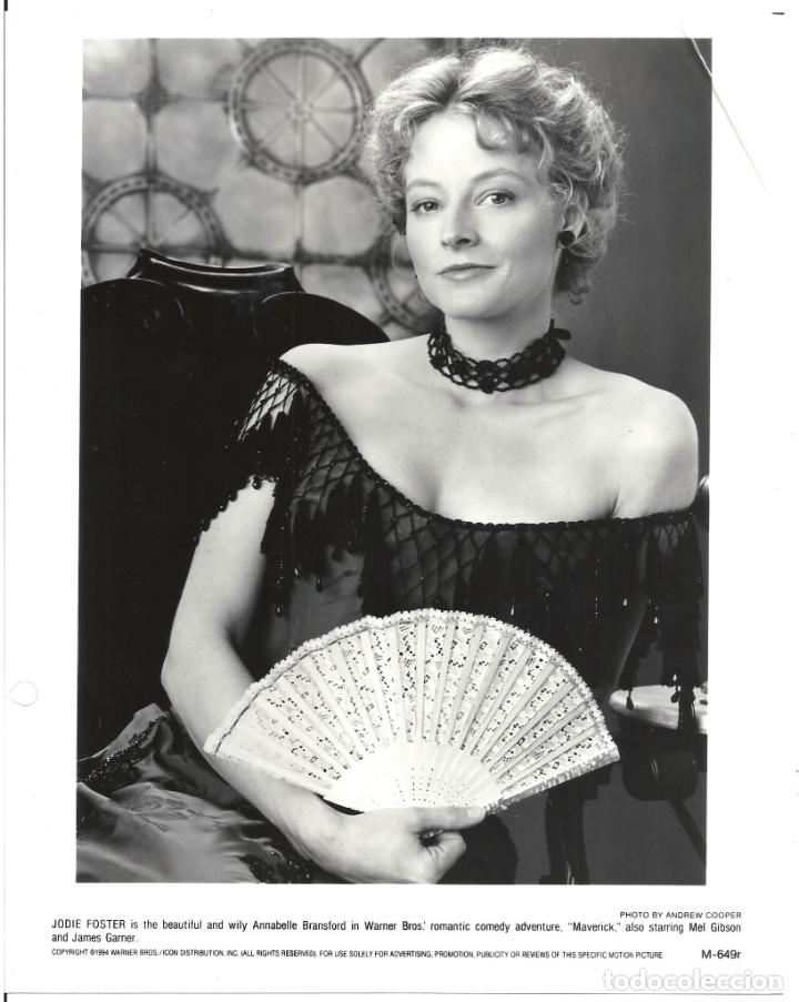 Cine: F32418 JODIE FOSTER MAVERICK FOTO B/N ORIGINAL AMERICANA FOTOGRAFO ANDREW COOPER