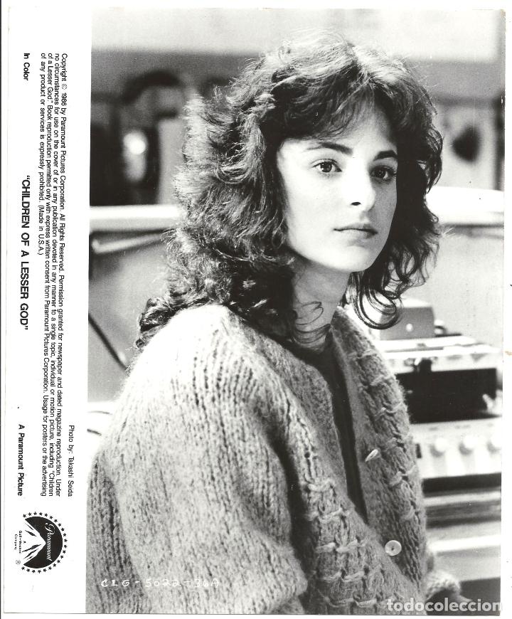 Cine: F32420 MARLEE MATLIN HIJOS DE UN DIOS MENOR FOTO B/N ORIGINAL AMERICANA FOTOGRAFO TAKASHI SEIDA