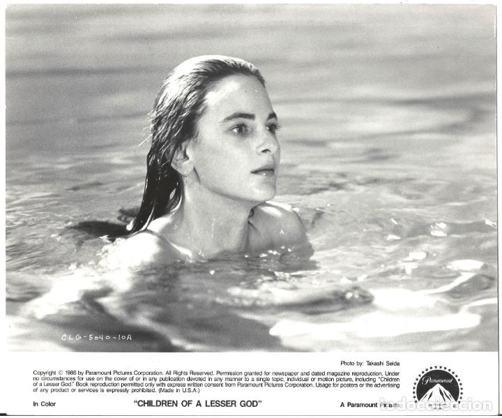 Cine: F32429 MARLEE MATLIN CHILDREN OF LESSER GOD FOTO B/N ORIGINAL AMERICANA FOTOGRAFO TAKASHI SEIDA