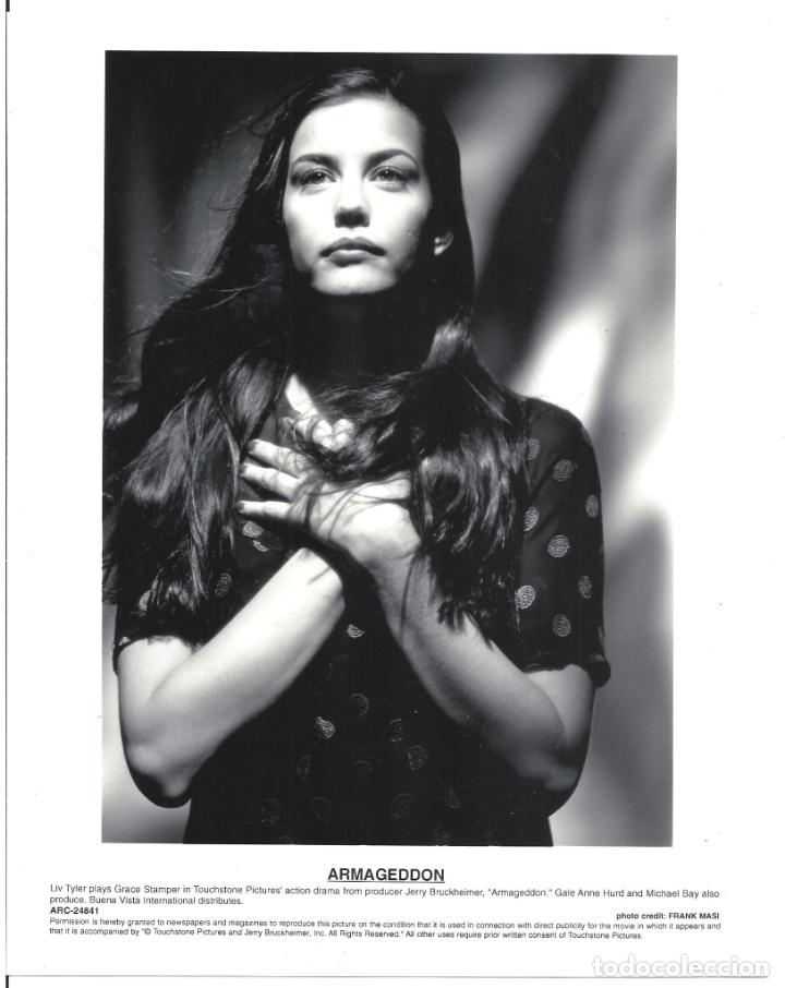 Cine: F32430 LIV TYLER ARMAGEDDON FOTO B/N ORIGINAL AMERICANA FOTOGRAFO FRANK MASI