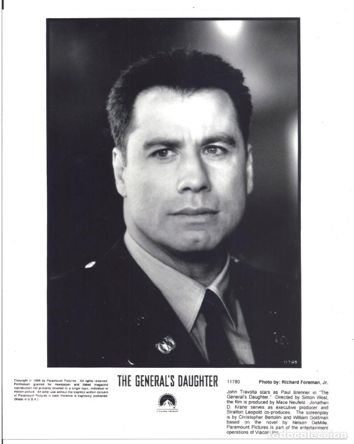 Cine: F32432 JOHN TRAVOLTA LA HIJA DEL GENERAL FOTO B/N ORIGINAL AMERICANA FOTOGRAFO RICHARD FOREMAN JR.