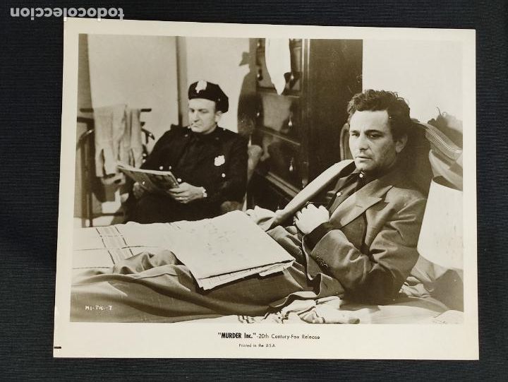 Cine: FOTOGRAFIA ORIGINAL - PETER FALK - ESCENA DE LA PELICULA MURDER INC. -