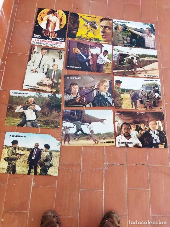 Cinema: fotocromos 12 de cine movie set completo ver fotos LA CONSPIRACION sidney poitier michael caineus