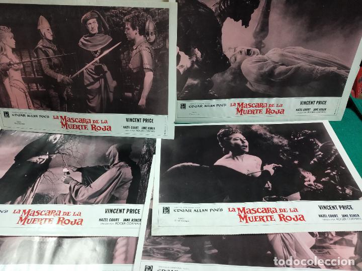 Cinema: LA MASCARA DE LA MUERTE ROJA. VICENT PRICE. EDGAR ALLAN POE'S. 6 FOTOCROMOS