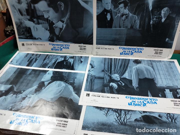 Cinema: EL HUNDIMIENTO DE LA CASA USHER. VICENT PRICE. EDGAR ALLAN POE'S. 6 FOTOCROMOS