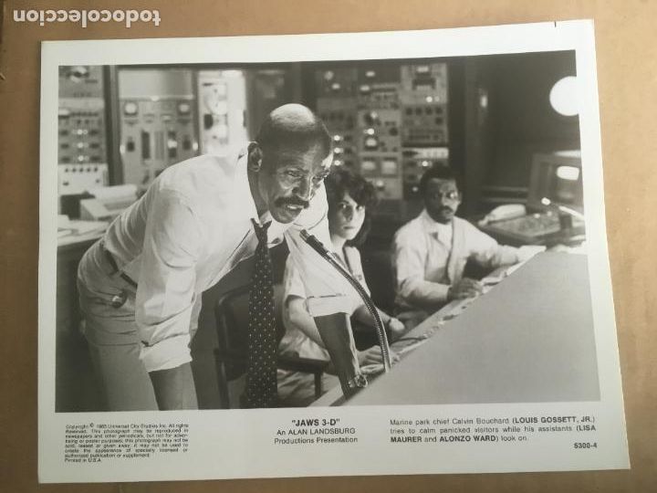 Kino: tiburon jaws 3 III 3d el gran tiburon dennis quaid louis gosset Jr 1 foto original estreno