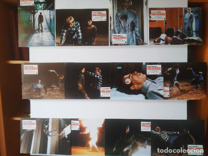 Cin&eacute;ma: Furia silenciosa. Chuck Norris, Ron Silver, Steven Keats, Stephen Furst. 12 FOTOCROMOS