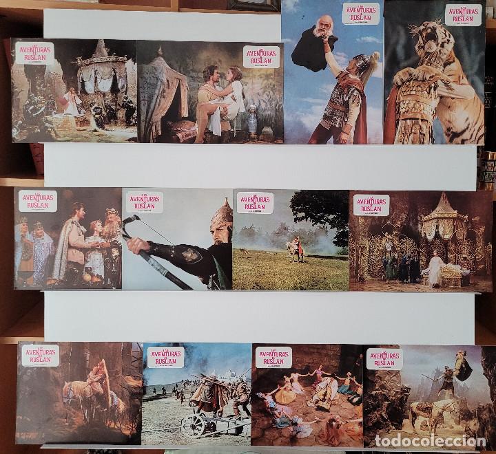 Cin&eacute;ma: Las aventuras de Ruslan. Valeri Kozinets, Natalya Petrova, Andrei Abrikosov. 12 FOTOCROMOS