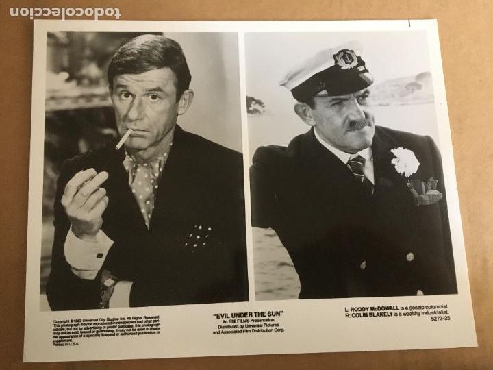 Cine: muerte bajo el sol agatha christie poirot rody mcdowall colin blakely foto original estreno