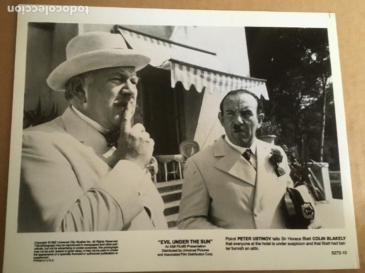 Cine: muerte bajo el sol agatha christie poirot peter ustinov colin blakely foto original estreno