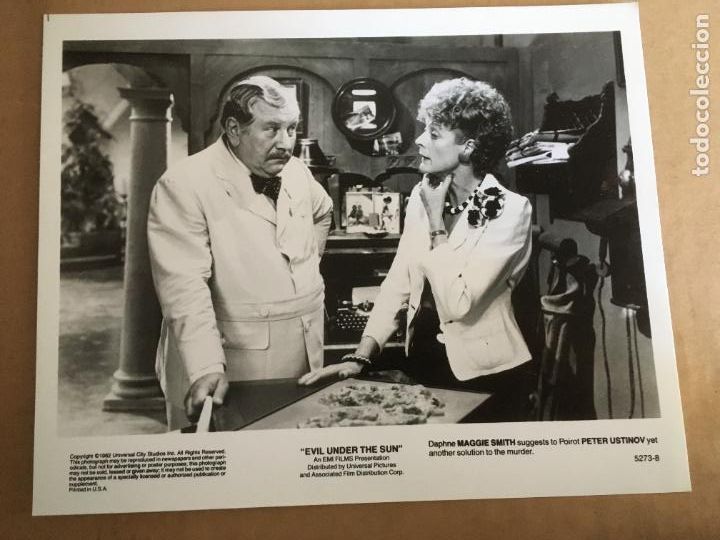 Cine: muerte bajo el sol agatha christie poirot peter ustinov maggie smith foto original estreno