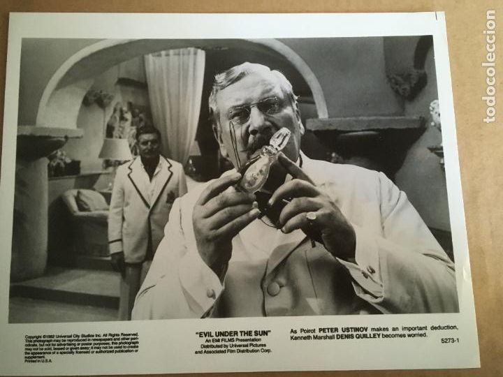Cine: muerte bajo el sol agatha christie poirot peter ustinov foto original estreno