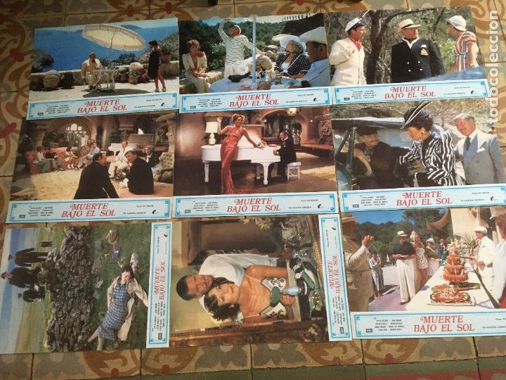 Cine: muerte bajo el sol agatha christie poirot 9 fotocromos original estreno