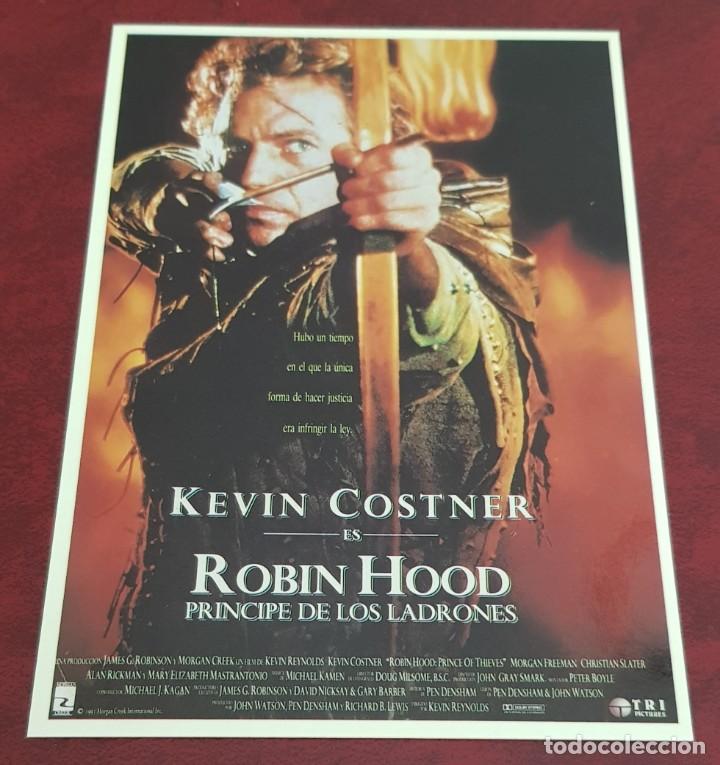 Cine: Postal ROBIN HOOD PR&Iacute;NCIPE DE LOS LADRONES 10x15 cm medida aprox Kevin Costner