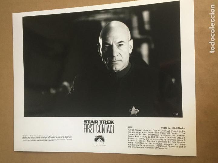 Cine: star trek first contact primer contacto patrick stewart foto original estreno