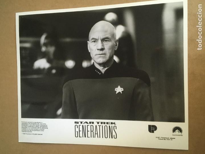 Cine: star trek generations la proxima generacion patrick stewart foto original estreno