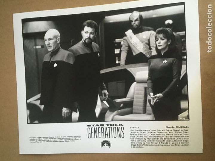 Cine: star trek generations la proxima generacion patrick stewart foto original estreno
