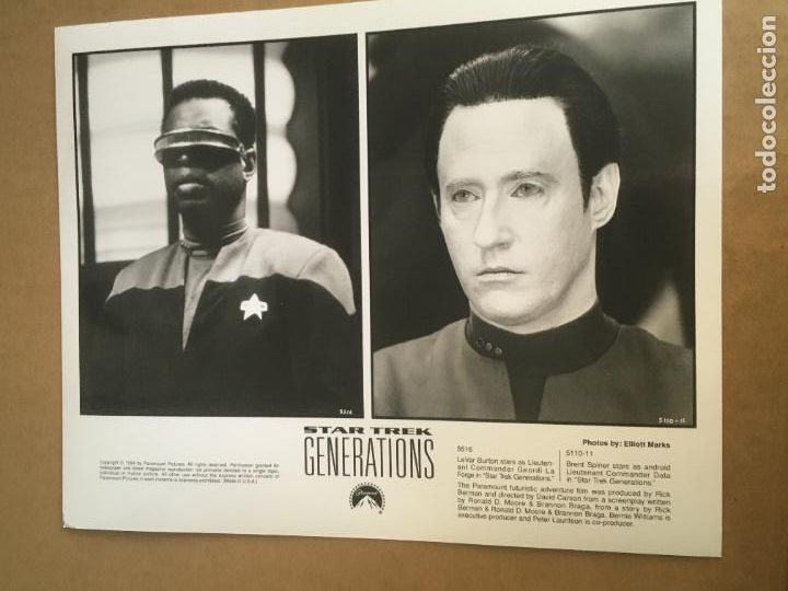 Cine: star trek generations la proxima generacion foto original estreno
