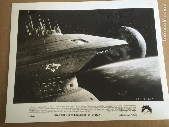 Cine: star trek III 3 en busca de spock foto original estreno