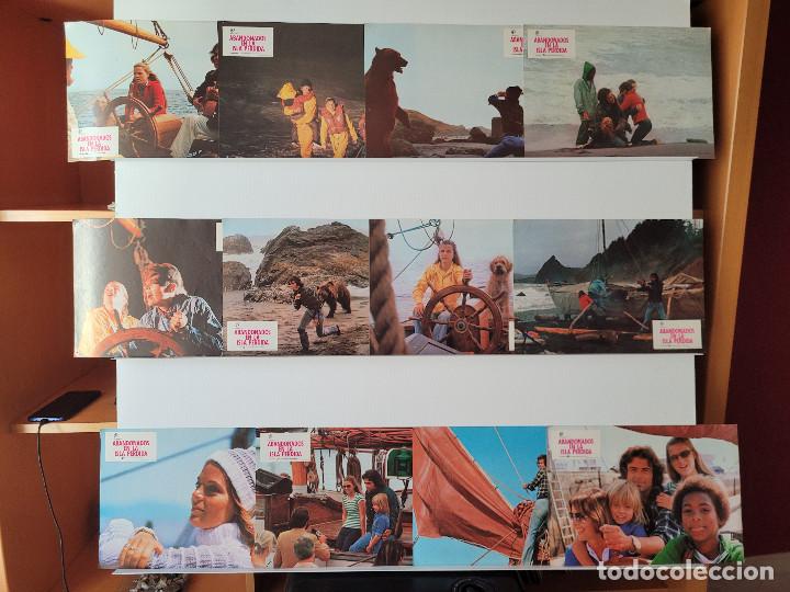 Cin&eacute;ma: Abandonados en la isla perdida. Robert Logan, Mikki Jamison, Heather Rattray. 12 FOTOCROMOS