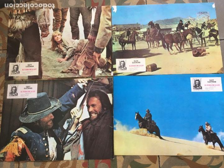 Cine: el fuera de la ley outlaw josey wales clint eastwood 4 fotocromos original estreno