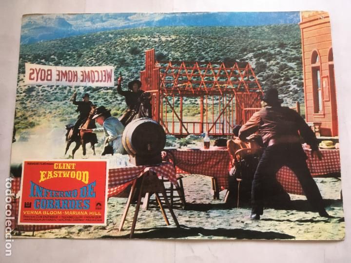 Cine: infierno de cobardes clint eastwood fotocromo original estreno
